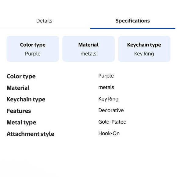 PURPLE CRYSTAL RHINESTONE BUTTERFLY KEYCHAIN / DECORATIVE BAG CHARM IN GOLD - Picture 5 of 5